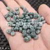 Jadeta de grau A semente de abóbora jade contas soltas, cabaça da sorte verde água óleo jade botões, contas de ábaco, contas separadoras, contas decorativas