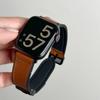 Adequado para Pulseiras de Apple Watch com Padrão Crazy Horse de Couro Fivela Magnética de Silicone Pulseiras de Relógio Iwatchs11/12