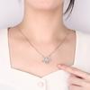 Collar de Girasol de Moissanita de Plata Esterlina S925 Popular Ins de Gama Alta Diamante Completo Colgante de Flor de Cinco Pétalos Suministro Exclusivo Transfronterizo