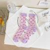 Calcetines de verano elásticos de seda de tarjeta de cristal medias para mujer finas de seda de tarjeta de cristal calcetines de moda de red de diamantes calcetines de tubo
