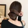 Scrunchie Grande de Estampado de Leopardo Fresco y Elegante para Mujer, Nuevo Estilo Coreano 2025 Accesorio para el Cabello Elástico Elegante de Alta Gama