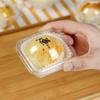 Caja de Embalaje para Pastelería con Yema de Huevo Bandeja Individual 80g Bolsa de Embalaje para Pastel de Luna Pastelería de Nieve Dumpling Verde Caja Redonda de Ampolla para Hornear