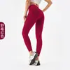 Calça de Yoga LULU Sem Marcas Feminina Cintura Alta Emagrecimento Quadril Linha T Nua Alta Elasticidade Apertada Corrida Fitness