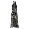 Comércio Exterior 2026 Verão Novo Estilo Europeu e Americano Moda Feminina Sexy Hot Girl Vestido de Alça Estampado 7837398