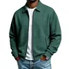 Chaqueta de Waffle con Cuello para Hombre 2026 Transfronteriza para Deportes al Aire Libre Chaqueta con Cremallera para Motocicleta