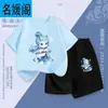 Traje de niño Verano 2025 Nuevo Ao Bing Ropa para niños Ropa de bebé Niñas Moda Nacional Algodón Puro Manga Corta Ropa de Verano