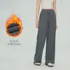 Pantalas de Yoga Largas de Lã Grossa Outono e Inverno Cintura Alta Caimento Relaxado Cordão Calças de Moletom Casuais Design de Calças Retas Emagrecedoras Femininas