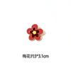 Broche Paloma de la Paz Esperando la Paz Pequeña Flor Roja Insignia de Estudiante Femenina Forma de Premio Accesorios para Traje Bolso Suéter Ramillete