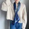 Bufanda de Seda Dongdaemun Coreana, Bufanda Larga de Gama Alta, Bufanda de Seda Diagonal, Pañuelo para el Cuello, Cinta, Camisa Combinada con Bufanda en Forma de Diamante