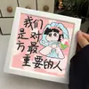 Desenho Animado Fofo Shin-chan Adesivo de Diamante Pintura Kit de Material DIY Pintura de Diamante de Pontos Decoração Atacado Direto do Fabricante