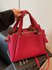 Elegante Bolsa de Mão Balde em Couro Macio para Mulheres Moda Outono 2025 Textura Lichia Bolsa de Ombro Único Transversal de Alta Qualidade