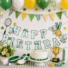 Banner de fiesta transfronterizo con temática de deportes enérgicos, elementos de jersey, banner de cumpleaños, adorno para pastel y arreglos decorativos