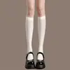 Meias de Cano Longo Antiderrapantes de Veludo para Mulheres, Estilo Fino de Verão, Meias JK Pretas Emagrecedoras, Cano Longo, Meio Acima do Joelho, Meias até o Joelho na Coxa
