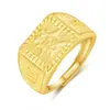 Europa y Estados Unidos dominantes anillo para hombre quita pelo palabra pelo color cobre dorado chapado ajuste de apertura anillo para hombre fabricantes de origen venta al por mayor