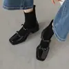 Botas de meia patchwork salto grosso botas curtas femininas laço 2026 botas emagrecedoras da moda outono e inverno celebridade da internet Mary Janes elásticas emagrecedoras