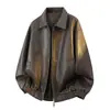 Cross2026 Outono Inverno Novo Jaqueta de Couro PU de Alta Qualidade Masculina Marca da Moda Estilo Old Money Jaqueta Casaco de Motociclista Masculino