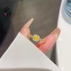 Livro Vermelho Explosivo Super Flash Amarelo Diamante Açúcar Anel de Luz Luxo Temperamento Anel Totalmente Cravejado Aberto Ajustável para Namorada