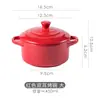 Olla de Cerámica para Estofado con Tapa, Bol Casero para Huevo al Vapor, Nido de Pájaro Estofado, Postre, Comida de Bebé, Bol para Hornear, Horno de Microondas