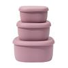 Pote de Silicone para Almoço Aquecimento no Micro-ondas com Tampa Trabalhador de Escritório Pote de Frutas para Almoço Caixa para Conservar Fresco Pote para Almoço na Geladeira Estudante