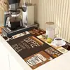 Máquina de Café de Lujo Ligero Transfronteriza Tapete Drenante para Encimera de Cocina Absorbente de Agua Mesa de Lavado Antideslizante Aislamiento Térmico Tapete para Tazón Tapete Absorbente de Barro