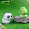 Micropaisaje Transfronterizo Lindo Panda Cocodrilo Oruga Muñeco de Animal Pequeño Decoración DIY Accesorios Colgantes Adornos Pequeños