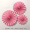 Decoração de Flor de Leque de Papel para Casamento Leque Redondo Flor de Leque Origami Meio Leque Quarto de Casamento Vitrine de Shopping Center Festa de Feriado Layout de Leque Dobrável