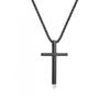 Colar de cruz de aço inoxidável, aço de titânio, venda imperdível, hip hop, marca da moda, leve, luxuoso, masculino, pingente, corrente, joia que não desbota