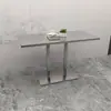Mesa Rápida para Fast Food Restaurante Lanchonete Loja de Chá com Leite Quente Catering Loja Mesa de Aço Inoxidável Metal Escovado