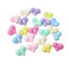 Pulsera de cuentas acrílicas de color caramelo AB con forma de corazón de melocotón y agujero grande, ideal para niños, accesorios para teléfono móvil.