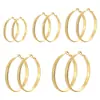 Pendientes de Aro Ancho con Patrón de Diamante Estilo Europeo y Americano Transfronterizos en Plata y Oro para Mujer, Pendientes de Moda de Lujo Ligero para el Día a Día
