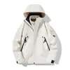 Conjunto de Dos Piezas para Parejas, Chaqueta Térmica 3 en 1 de Grafeno Negro-Dorado para Exteriores, Ropa Casual para Senderismo al Aire Libre