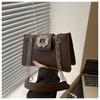 Bolsa Pequena Quadrada Estilo Western Texturizada Retrô da Moda 2025 Verão Novo Design Nicho Bolsa Transversal de Ombro Feminina