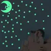 Pegatinas de Pared 3D de Estrella y Luna que Brillan en la Oscuridad para Habitación Infantil, Guardería, Decoración de Fiesta de Cumpleaños, Pegatinas de Pared Autoluminiscentes