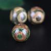 Collar de Piedra Natural Real Original de Ágata Calcedonia de Mina Antigua, Ojo de Tigre, Caracol, Tres Ojos, Dzanzhu de Xizang para Hombres y Mujeres
