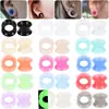 Expansor de oreja de silicona blanco luminoso de 3-38 mm transfronterizo Amazon EBAY AliExpress joyería para perforaciones venta caliente