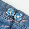 Faja de Cintura Camelia con Rosa Desmontable Botón de Cintura Sin Costura para Jeans, Reductor de Talla de Cintura, Herramienta para Ceñir la Cintura