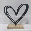 Adornos Populares de Madera con Forma de Corazón de Amazon, Manualidades Decorativas de Hierro para Escritorio, Adornos Decorativos, Fabricante Personalizado