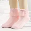 Meias femininas infantis meias de renda para meninas meias de renda para dança infantil meias de rede de cor sólida Branca Rosa Amarela Azul