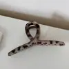 Pinza para el Cabello con Estampado de Leopardo Carey Pinza de Moda para el Cabello de Influencer Pinza de Tiburón de Gama Alta para Moño en la Parte Trasera de la Cabeza Nuevo Estilo