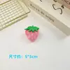 Peluche de dibujos animados piezas abiertas lindos accesorios de frutas sandía fresa aguacate zanahoria materiales semiacabados para accesorios para el cabello