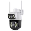 Cámara de Vigilancia Inalámbrica Icsee 6MP Alta Definición Doble Lente tipo Bala y Domo Visión Nocturna a Color Exterior Impermeable