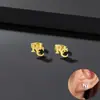 Pendientes de Acero de Titanio con Combinación de Letras Inglesas Nuevas Transfronterizos Europeos y Americanos Acero Inoxidable Chapado en Oro de 18K Pendientes Personalizados Venta al por Mayor