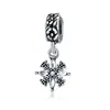 Enfeites de Natal Pulseira DIY Pingente de Floco de Neve Colar Artesanal Pingente Colorido Enfeites de Feriado Pingente de Presente