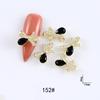 Joyas de uñas de celebridades en línea, lazo de cinta de metal, decoración de uñas con diamantes, aleación tridimensional, pajarita japonesa, nueva transfronteriza