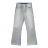 Jeans acampanados azules estilo americano nirben denim para hombre, adelgazantes, sencillos, modernos, holgados, casuales, pantalones largos versátiles