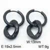 Pendientes de Acero Inoxidable 304 Cadena Cubana con Borlas Joyería Chapado en Oro de 18K Clip para Oreja Pendientes Unisex