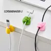 Gancho Multifuncional para Polegar Fixo Fio Cabo de Dados Armazenamento Sem Marcas Cinco Dedos Forte e Fofo Gancho Adesivo Sem Perfuração