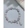 Pulsera de Cristal de Zirconia con Perlas y Esmalte Estilo Chino Retro Nuevo Pulsera de Moda Versátil Pulsera de Estilo de Gama Alta para Mujer