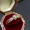 Anel de Opala natural ultralindo feito à mão cor cuidadosamente selecionada cristal bonito bom fogo cheio de pedra principal 4x5mm