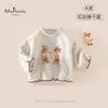 Novedades de Otoño Ropa Clase A para Bebés Niñas Suave Transpirable Cómoda Agradable a la Piel Sudadera con Dibujos Animados de Muñeca para Bebés Niñas